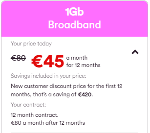 Virgin Media 1Gb Broadband 1 Year Contract